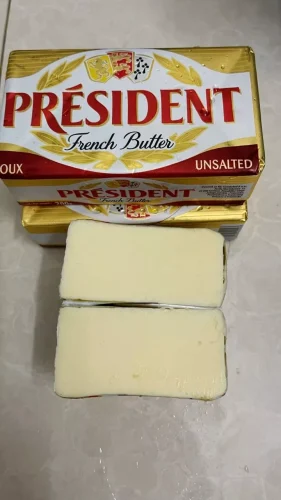 Nhấp để xem toàn màn hình 【Combo 2 Thỏi】Bơ Lạt Cao Cấp President Pháp 82% Béo 200g (Gói Nhôm Premium) photo review